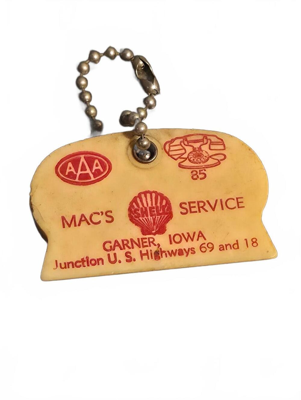 Shell Service Gas Coin Purse | Keychain - Mac's Garner IA - AAA Squeeze Pouch